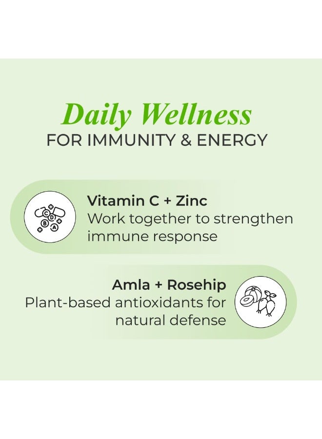 Nutrela Vitamin C and Zinc for Men & Women - 60 Capsules | Boost Immunity | Supports Energy | Antioxidant | Skin Care Supplement - Image 3
